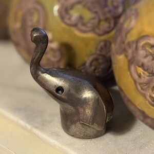 Silver Elephant Figurine